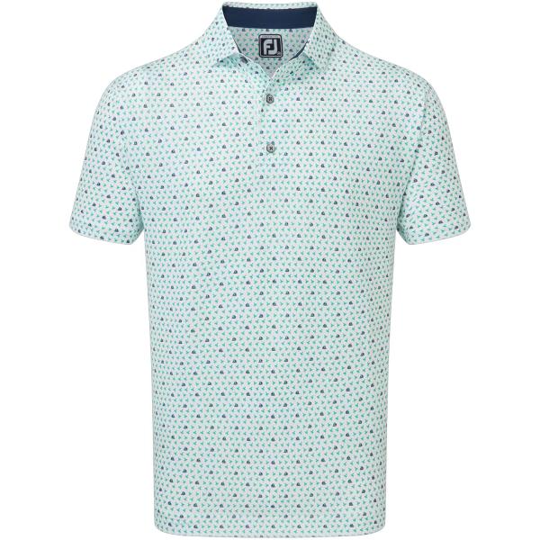 FootJoy Pine Cliffs Flying Wasp Print Lisle Golf Polo Shirt (MIGRATED)