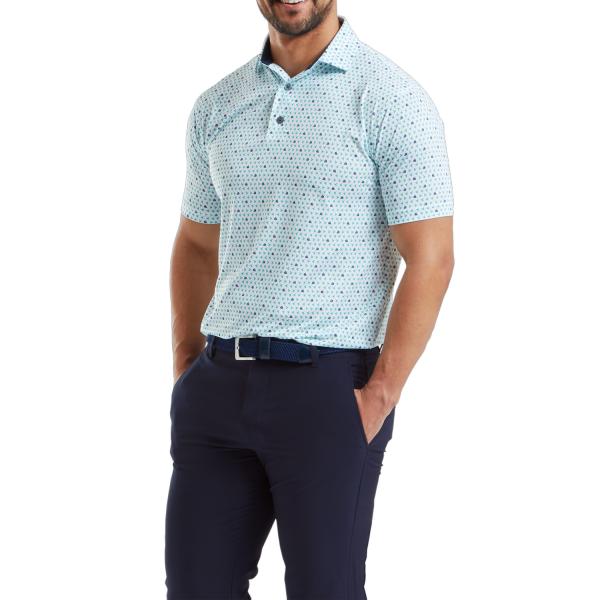 FootJoy Pine Cliffs Flying Wasp Print Lisle Golf Polo Shirt (MIGRATED)