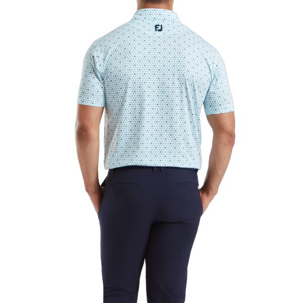 FootJoy Pine Cliffs Flying Wasp Print Lisle Golf Polo Shirt (MIGRATED)