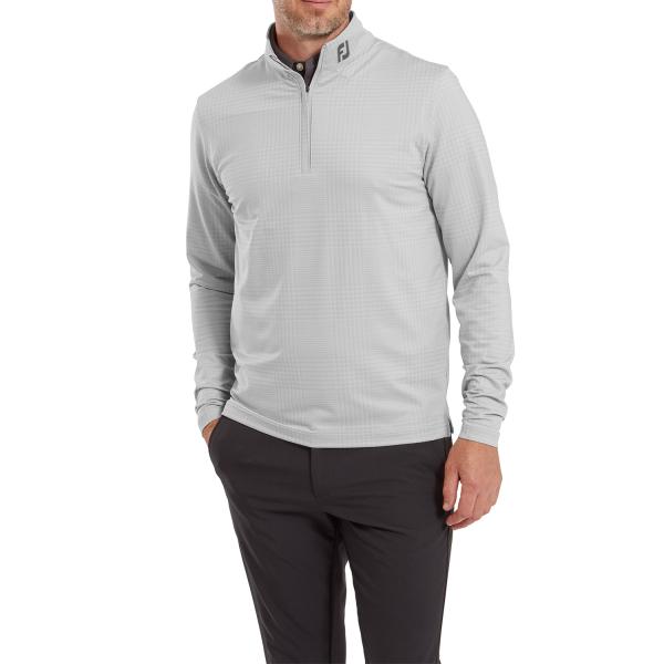 FootJoy Glen Plaid Print Chill-out Zip Neck Golf Sweater (MIGRATED)