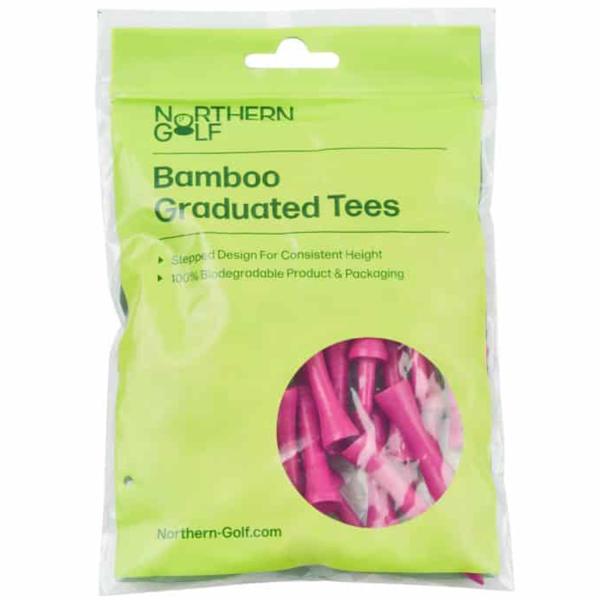 Northern Golf Bamboo Graduated Golf Tees Pink